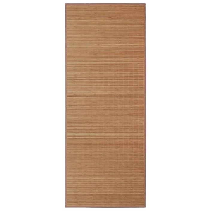 Tapis rectangulaire Marron Bambou 150 x 200 cm - Photo n°1