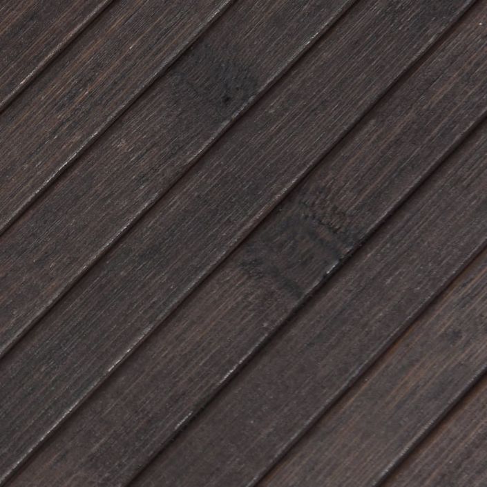 Tapis rectangulaire marron foncé 100x200 cm bambou - Photo n°7