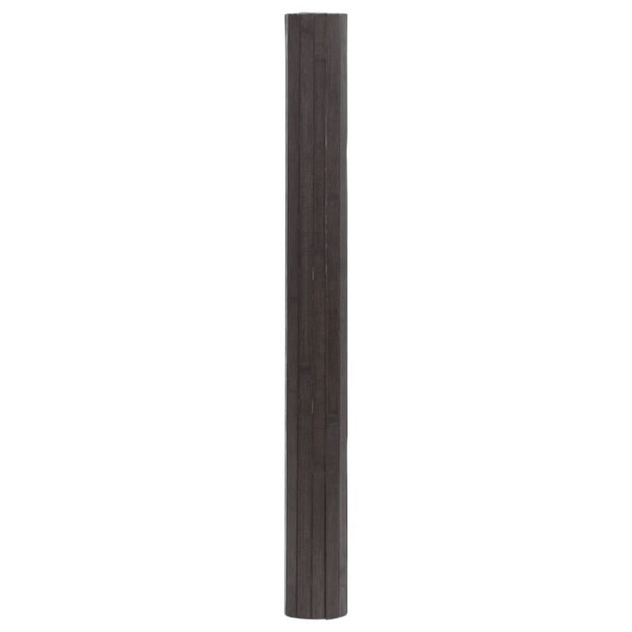 Tapis rectangulaire marron foncé 100x500 cm bambou - Photo n°3