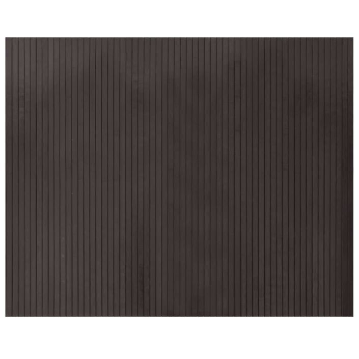 Tapis rectangulaire marron foncé 80x100 cm bambou - Photo n°1