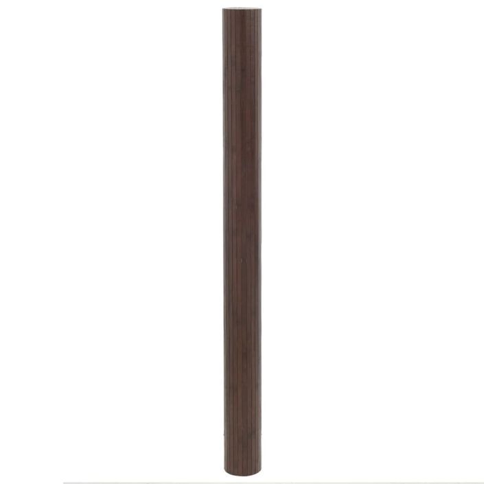 Tapis rectangulaire marron foncé 80x100 cm bambou - Photo n°3