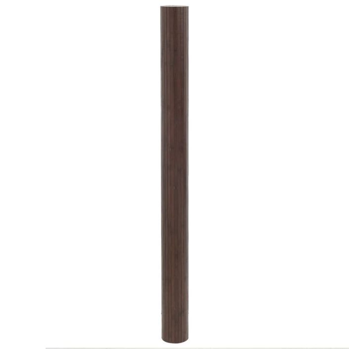 Tapis rectangulaire marron foncé 80x300 cm bambou - Photo n°3