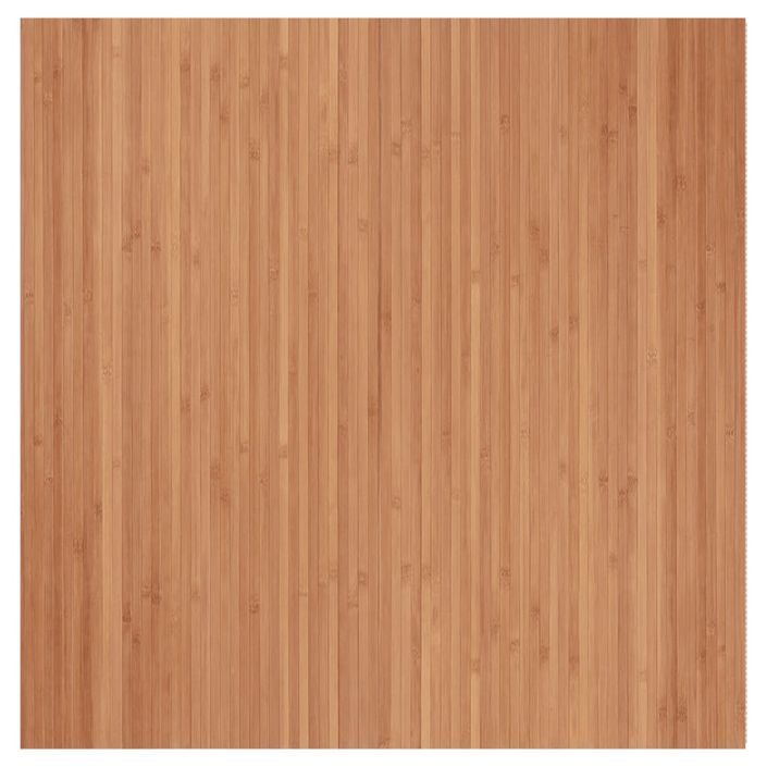 Tapis rectangulaire naturel 100x100 cm bambou - Photo n°2