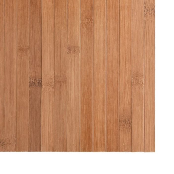 Tapis rectangulaire naturel 100x300 cm bambou - Photo n°6