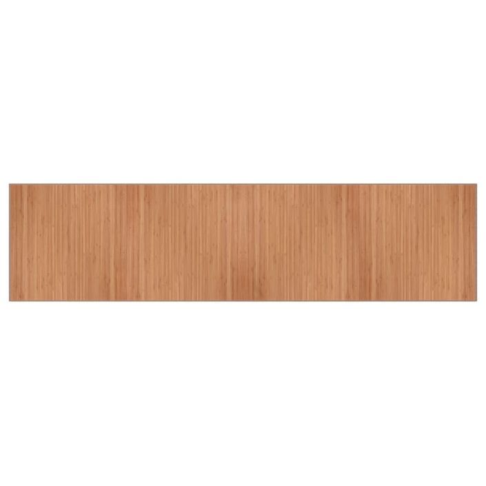 Tapis rectangulaire naturel 100x400 cm bambou - Photo n°1