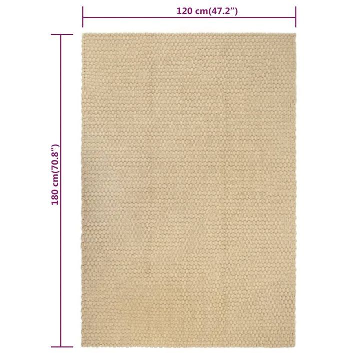 Tapis rectangulaire Naturel 120x180 cm Coton - Photo n°6