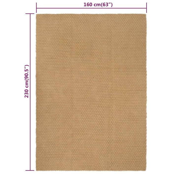 Tapis rectangulaire Naturel 160x230 cm Jute - Photo n°6