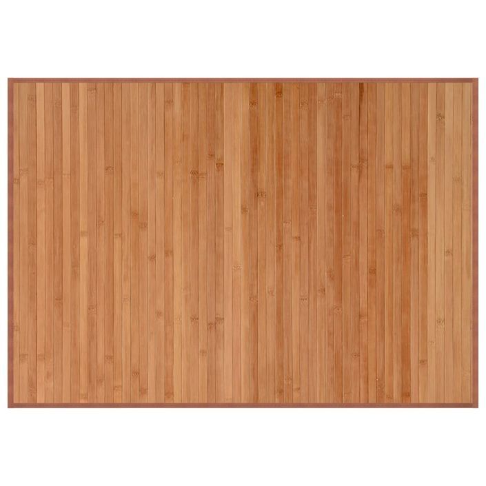 Tapis rectangulaire naturel 70x100 cm bambou - Photo n°1