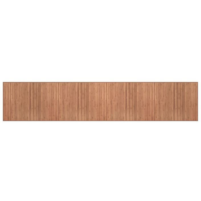 Tapis rectangulaire naturel 80x400 cm bambou - Photo n°1