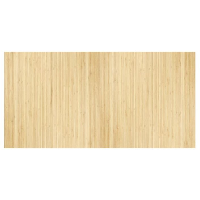 Tapis rectangulaire naturel clair 100x200 cm bambou - Photo n°2