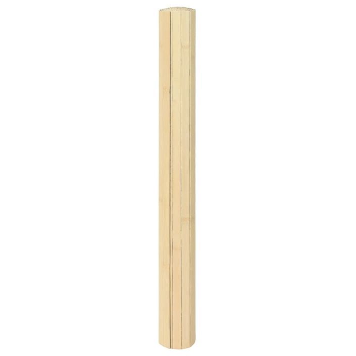 Tapis rectangulaire naturel clair 100x200 cm bambou - Photo n°3