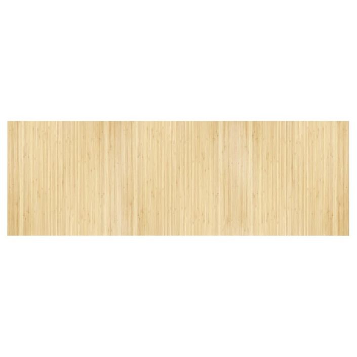 Tapis rectangulaire naturel clair 100x300 cm bambou - Photo n°2