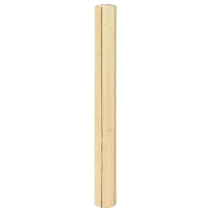 Tapis rectangulaire naturel clair 100x300 cm bambou - Photo n°3