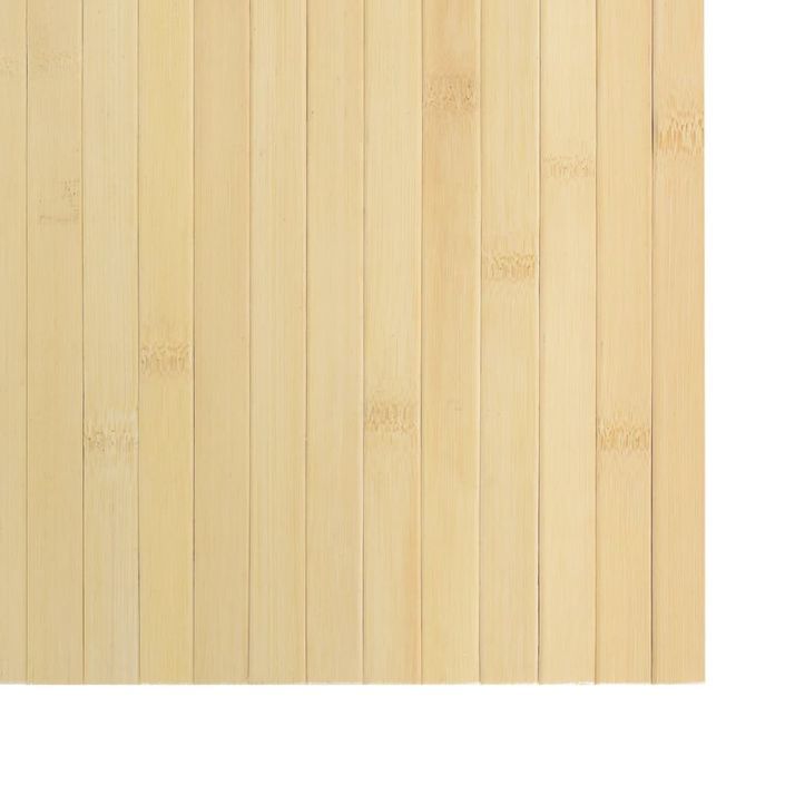 Tapis rectangulaire naturel clair 100x300 cm bambou - Photo n°6