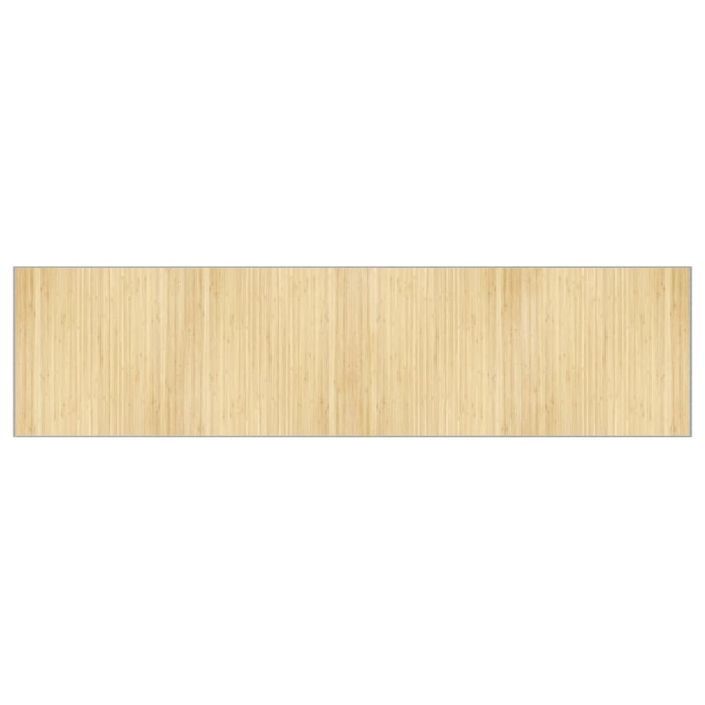 Tapis rectangulaire naturel clair 100x400 cm bambou - Photo n°1