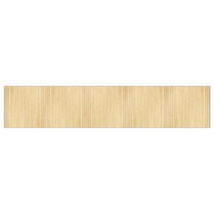 Tapis rectangulaire naturel clair 100x500 cm bambou - Photo n°1