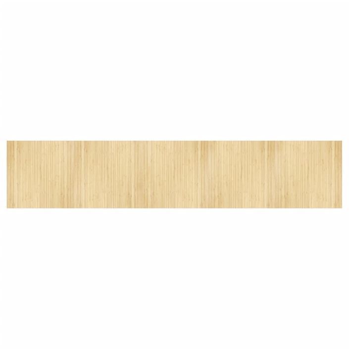 Tapis rectangulaire naturel clair 100x500 cm bambou - Photo n°2