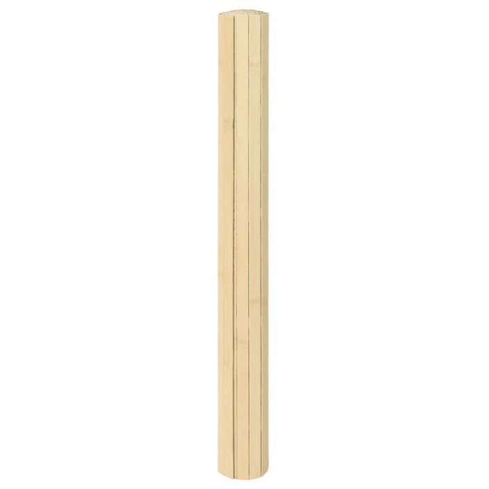 Tapis rectangulaire naturel clair 100x500 cm bambou - Photo n°3