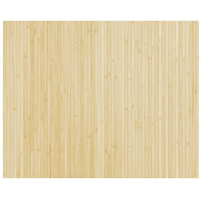 Tapis rectangulaire naturel clair 80x100 cm bambou - Photo n°2