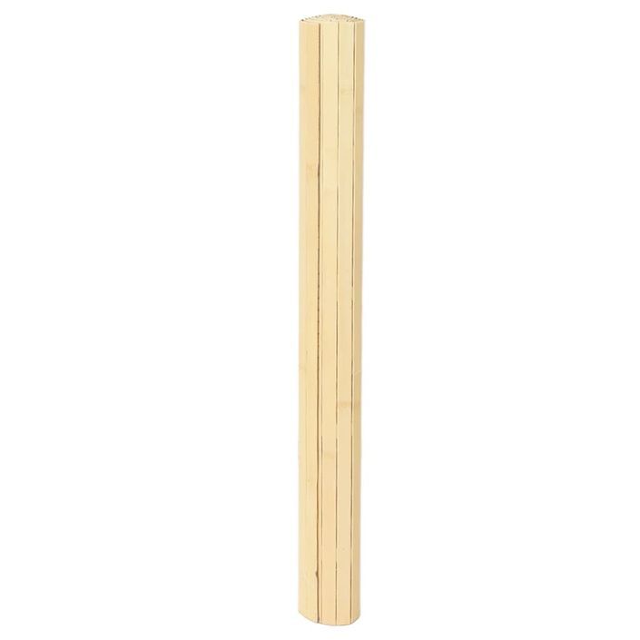Tapis rectangulaire naturel clair 80x100 cm bambou - Photo n°3