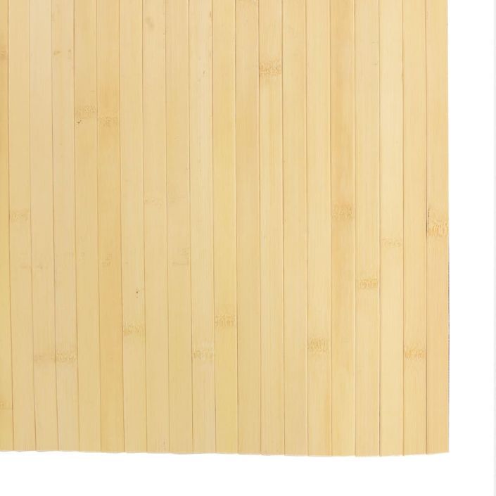 Tapis rectangulaire naturel clair 80x100 cm bambou - Photo n°6