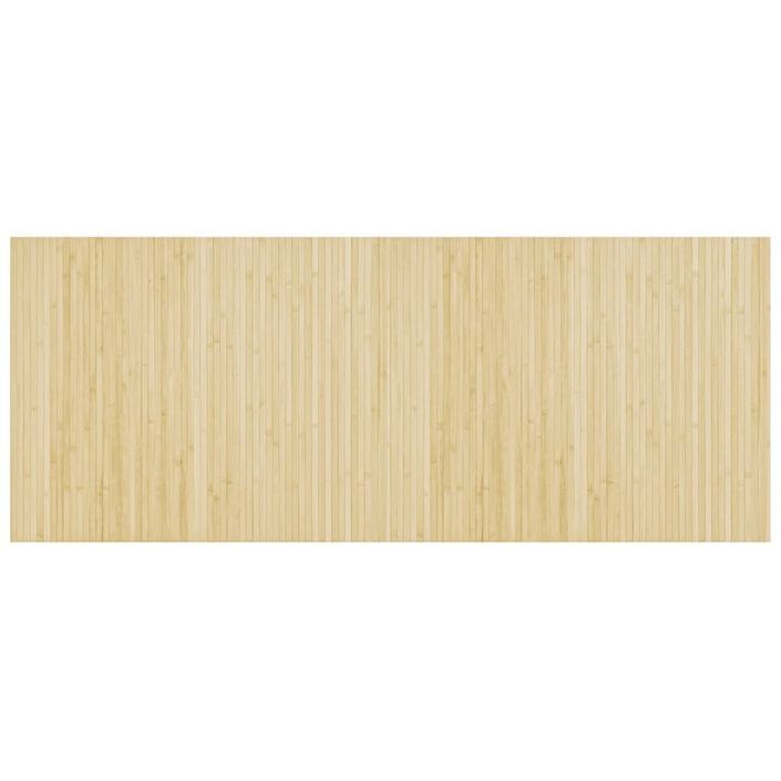 Tapis rectangulaire naturel clair 80x200 cm bambou - Photo n°2