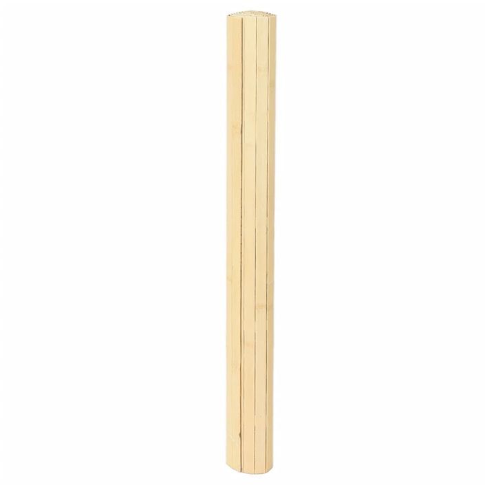 Tapis rectangulaire naturel clair 80x200 cm bambou - Photo n°3