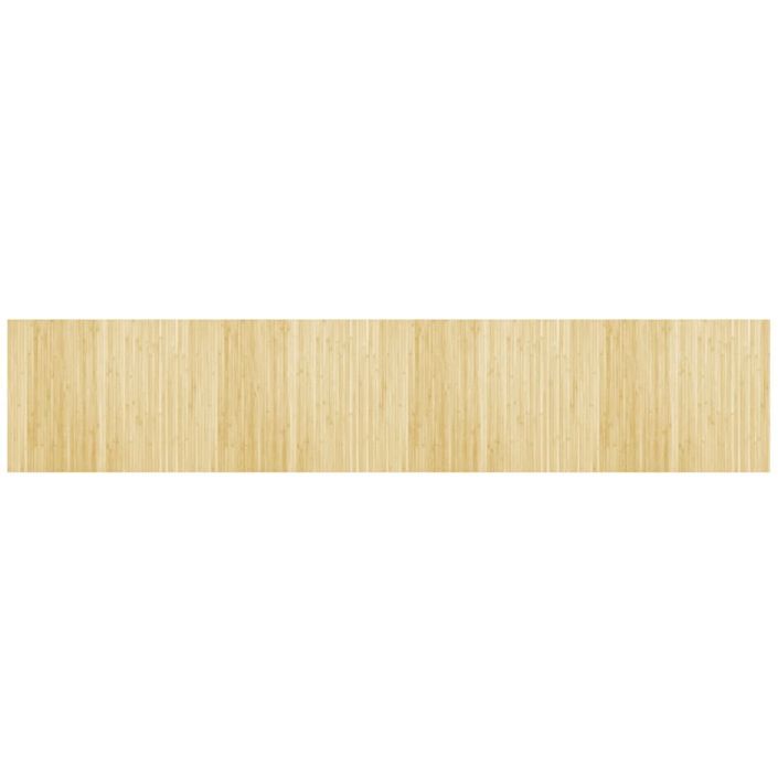 Tapis rectangulaire naturel clair 80x400 cm bambou - Photo n°2
