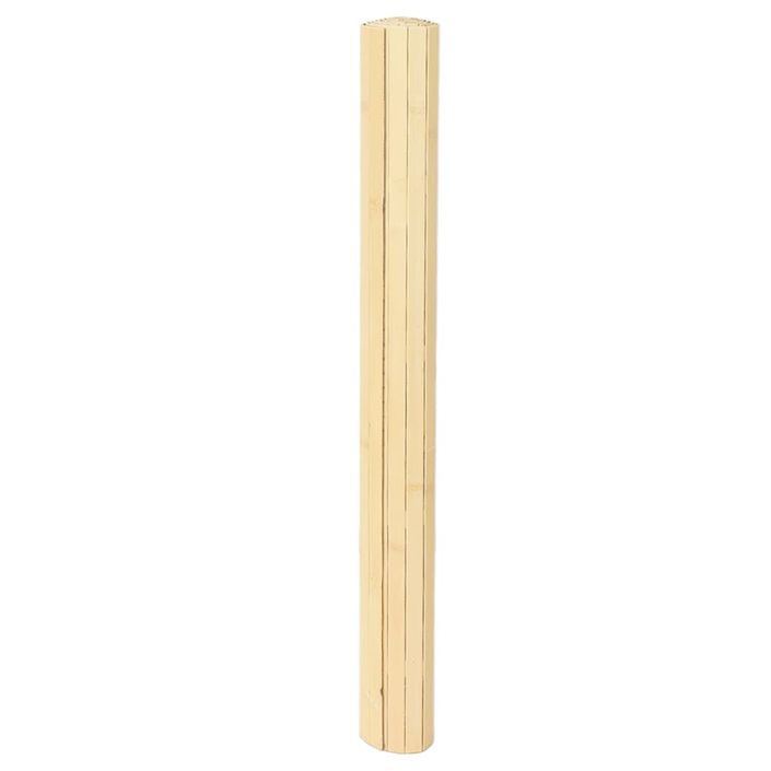 Tapis rectangulaire naturel clair 80x500 cm bambou - Photo n°3