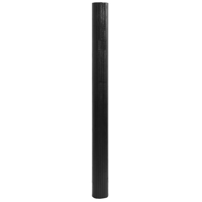 Tapis rectangulaire noir 80x500 cm bambou - Photo n°3