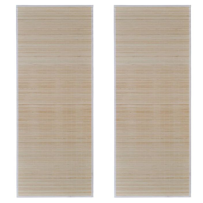 Tapis rectangulaires Bambou naturel 2 pcs 120x180 cm - Photo n°1