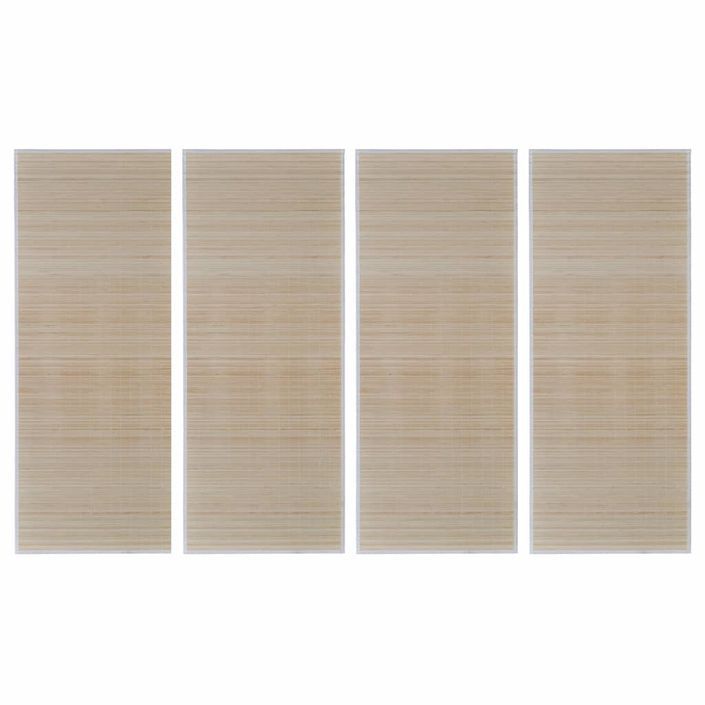 Tapis rectangulaires Bambou naturel 4 pcs 120x180 cm - Photo n°1