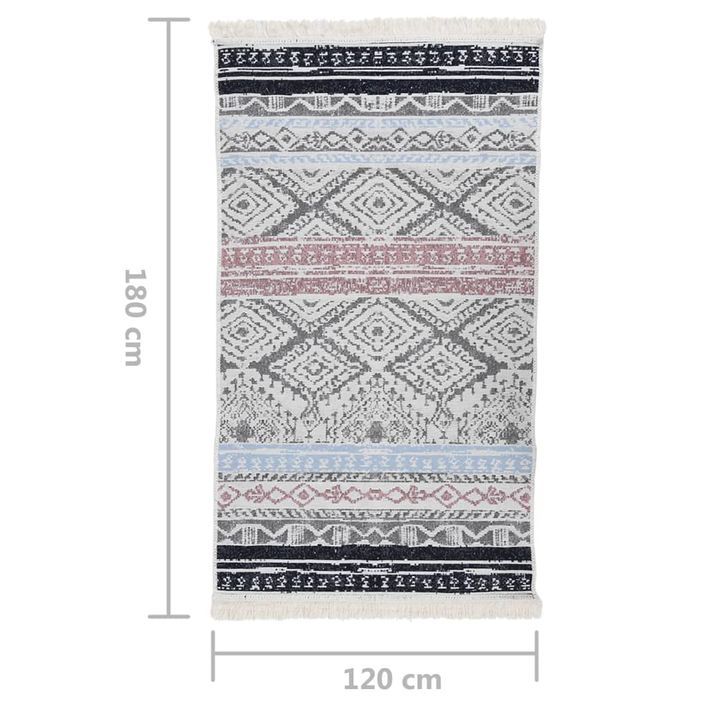 Tapis Rose et aqua 120x180 cm Coton - Photo n°7