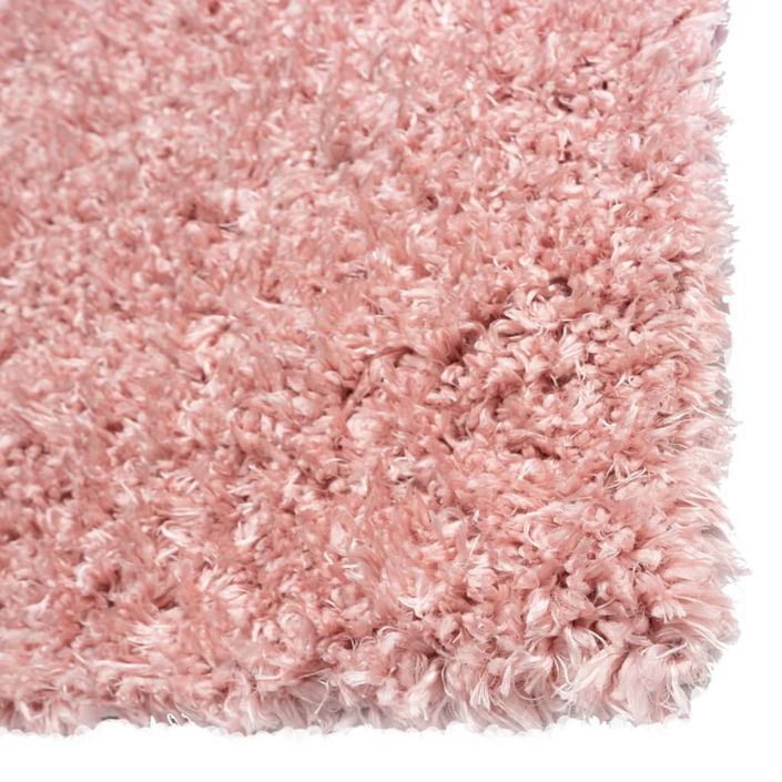 Tapis shaggy à poils hauts Rose 160x230 cm 50 mm - Photo n°5