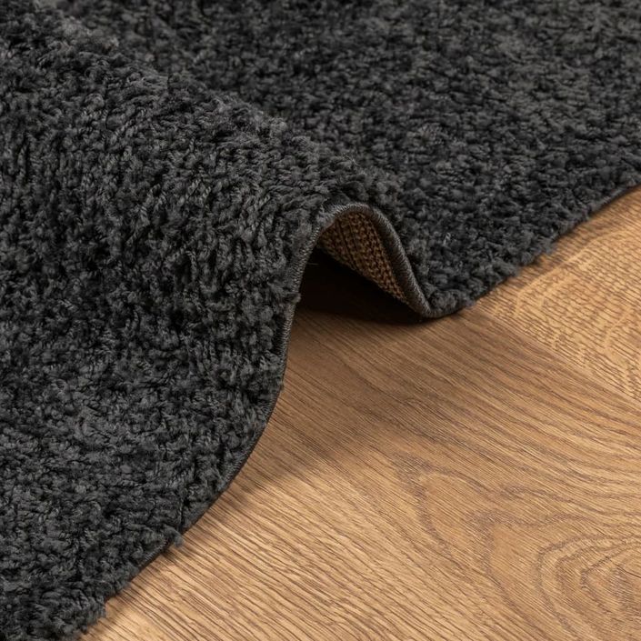 Tapis shaggy à poils longs moderne anthracite 120x170 cm - Photo n°6