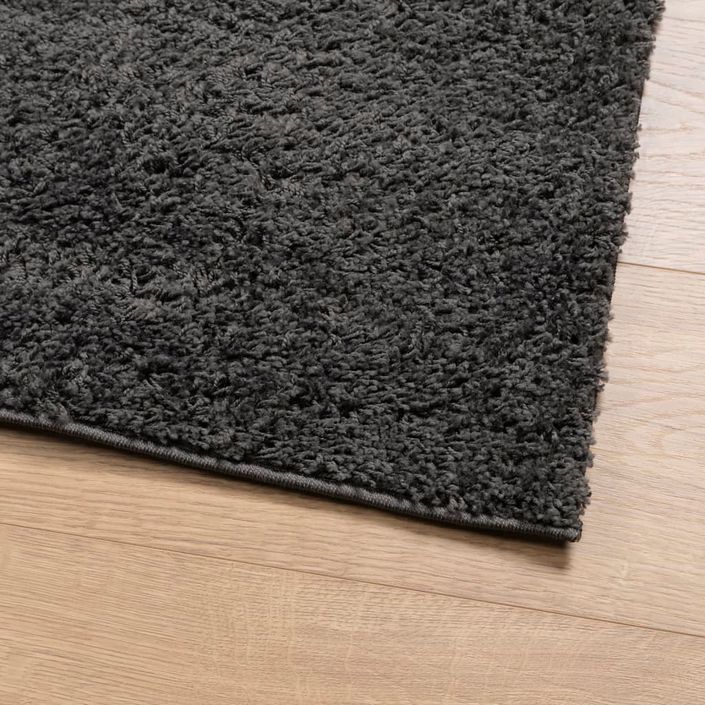 Tapis shaggy à poils longs moderne anthracite 160x230 cm - Photo n°4