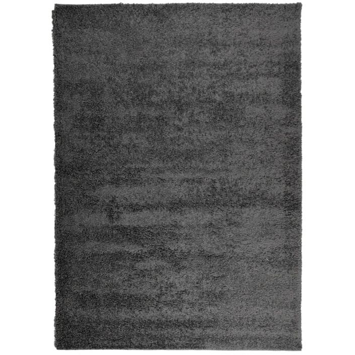 Tapis shaggy à poils longs moderne anthracite 200x280 cm - Photo n°1