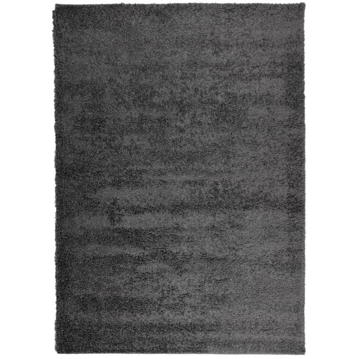 Tapis shaggy à poils longs moderne anthracite 240x340 cm - Photo n°1