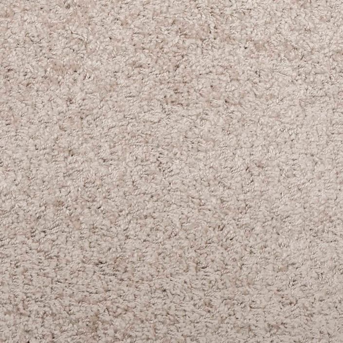 Tapis shaggy à poils longs moderne beige Ø 100 cm - Photo n°9