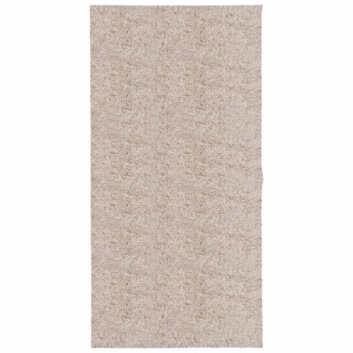 Tapis shaggy à poils longs moderne beige 100x200 cm - Photo n°1