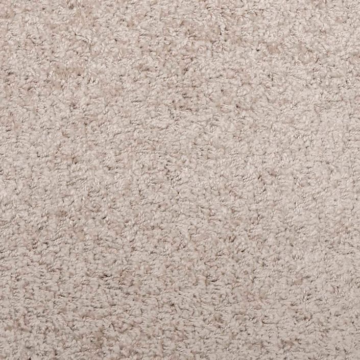 Tapis shaggy à poils longs moderne beige Ø 120 cm - Photo n°9