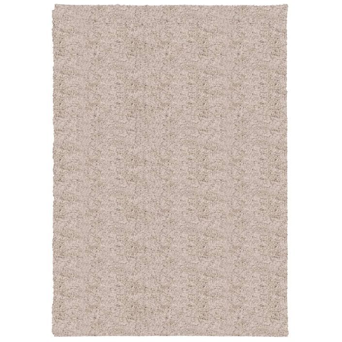 Tapis shaggy à poils longs moderne beige 120x170 cm - Photo n°1