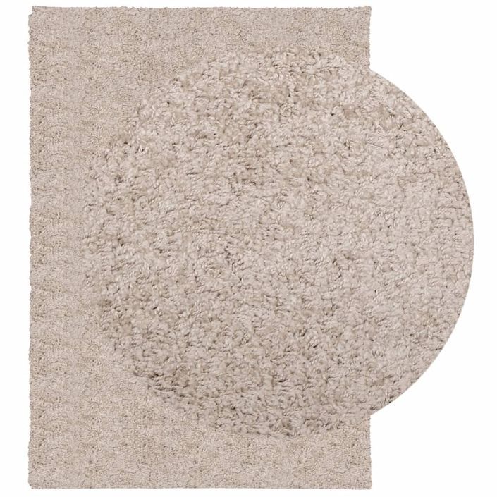 Tapis shaggy à poils longs moderne beige 120x170 cm - Photo n°3