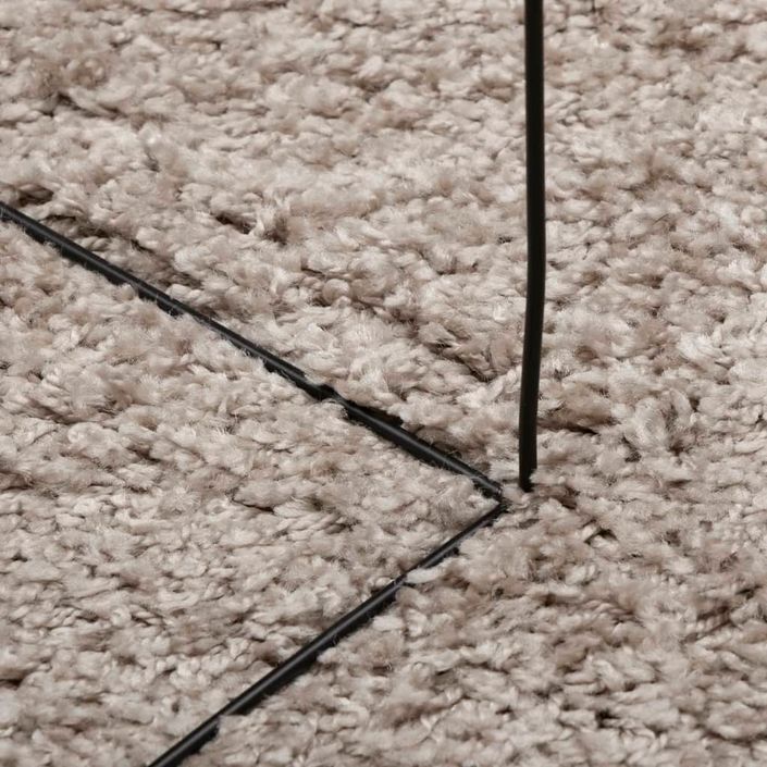 Tapis shaggy à poils longs moderne beige 140x200 cm - Photo n°8