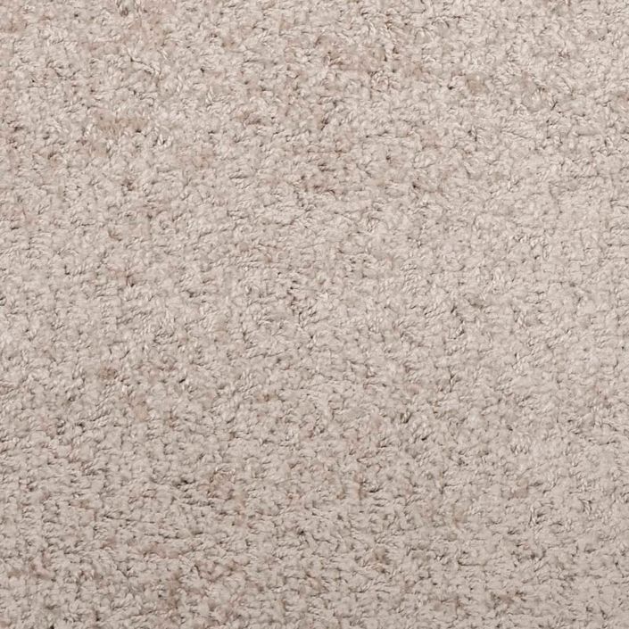 Tapis shaggy à poils longs moderne beige 200x200 cm - Photo n°9