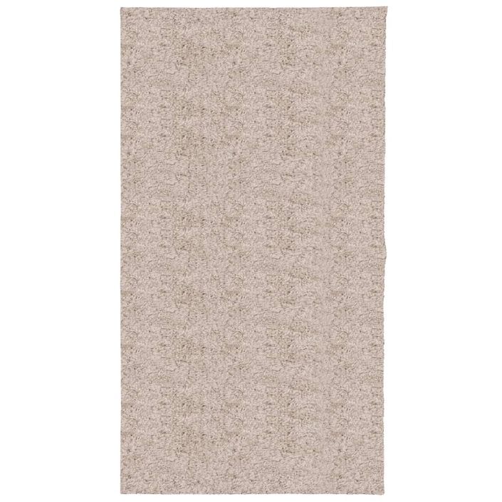 Tapis shaggy à poils longs moderne beige 80x150 cm - Photo n°1