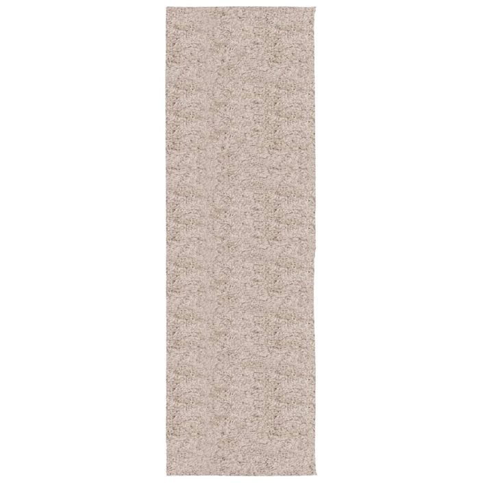 Tapis shaggy à poils longs moderne beige 80x250 cm - Photo n°1