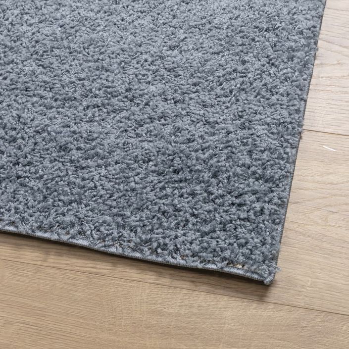 Tapis shaggy à poils longs moderne bleu 100x200 cm - Photo n°4