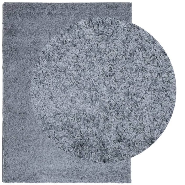 Tapis shaggy à poils longs moderne bleu 200x280 cm - Photo n°3