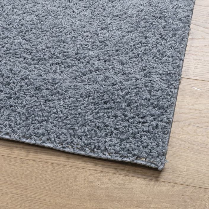 Tapis shaggy à poils longs moderne bleu 200x280 cm - Photo n°4